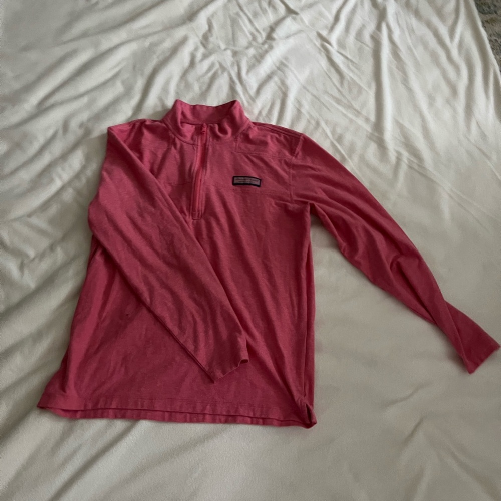 Men’s vineyard vines coral quarter zip